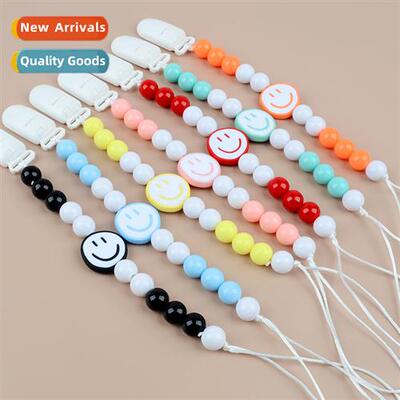 2023 Trendy Smiley Pacifier Chain Smiley Emoji Teer Anti Dro