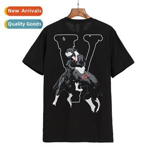 Tide Letter Set Men Short Bad Loose Skull Dog Women Big