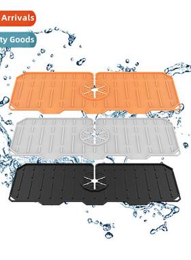 Anti-splash sink faucet silice leaching mat filter sink thic