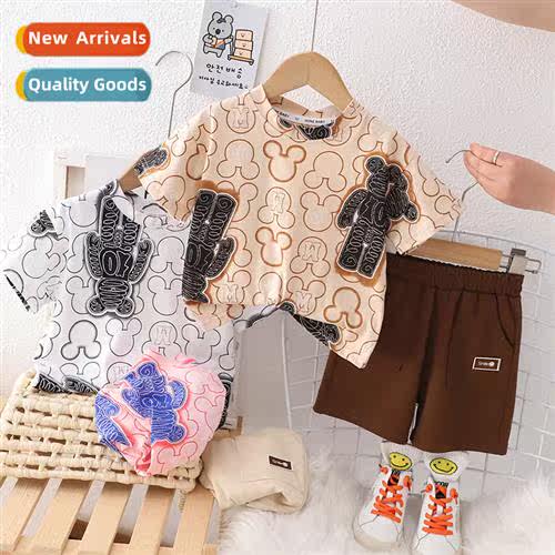 Boys summer su su female baby short-sleeved two- set 2023 ne