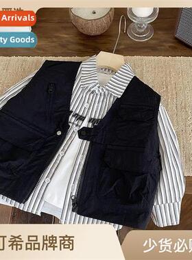 Childrens clothing childrens fall boys vest jacket 2023 spri