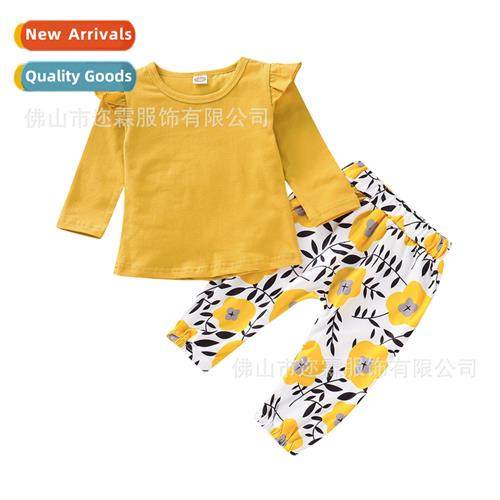 Kids Spring ins Set Crushed Floral Lg Sleeve Top + Pants
