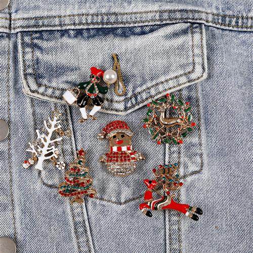 Ornaments Christmas series brooch Christmas snowman elk diam