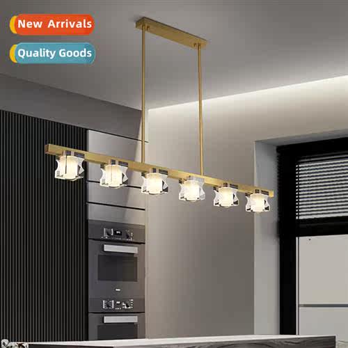 Copper dining room chelier modern simple luxury Scinavian cr