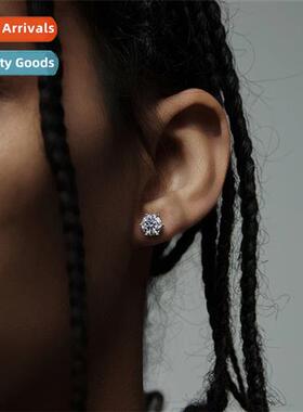 classic paragraph round large zircia tide hip-hop earrings m