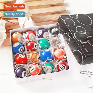 Simulati billiard keychain persalized fashi pool jewelry pen