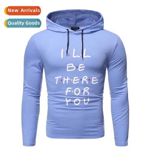 Fall Side Sewn Pockets Blue Cott Letter Hooded Or Plain Casu