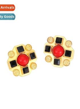 Chinese ancient style irregular set colorful glaze earrings