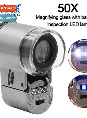 Mini microscope wh LED light wh UV banknote checking light j