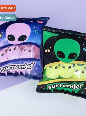 A bag  puff cookies ramen pillow alien salamer pillow plush