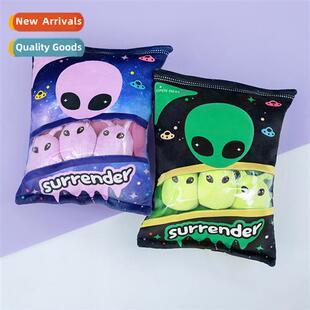 A bag  puff cookies ramen pillow alien salamer pillow plush