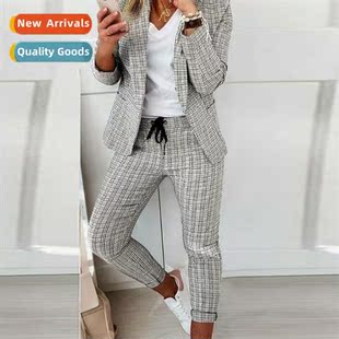 2023 Casual Plaid Womens New