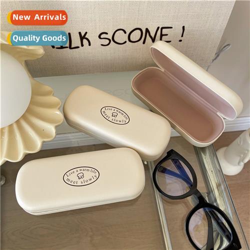 copyrighted~Simple niche cream puppy glasses case portable a