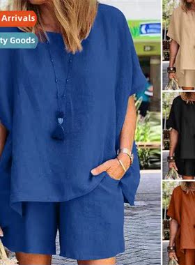 2023 spring  summer new su fashi temperament loose short-sle