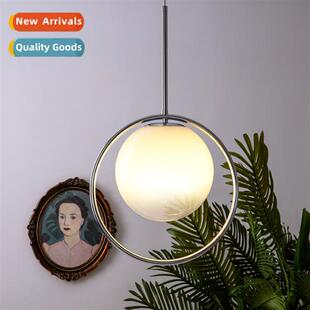 Antique Bauhaus gradient glass chelier light luxury chrome d