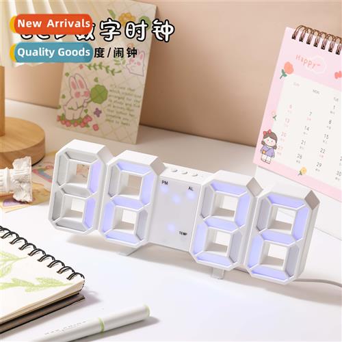 ins3D digal alarm clock CLOCK intelligent light-sensive LED
