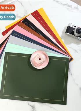 Double-sided two-color lear PUPVC placemats western dinner m