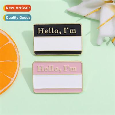 Creative new letters metal nameplate pin persalized self-int