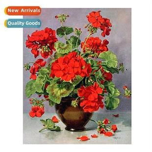 Decorative Painting Flower Living Stch Bedroom Cross Room