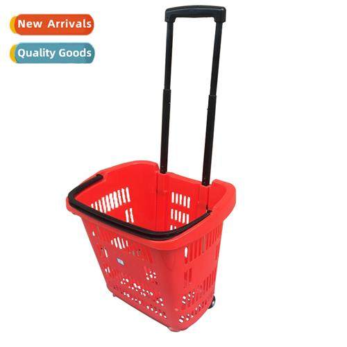 New PP material supermarket small 35L two wheels trolley pla
