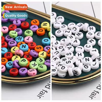 DIY Kids Beading Round Flat Alphabet Beads Acrylic Hair Rope