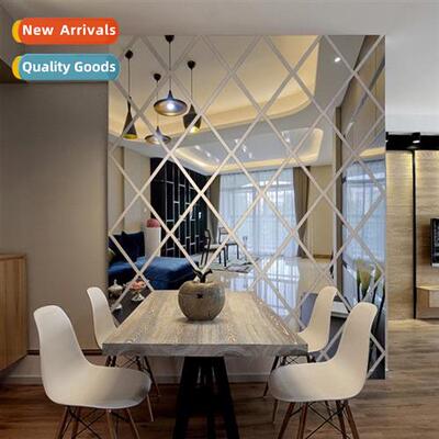 Diamd splicing background wall self-adhesive mirror wall sti
