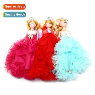 New princess doll keychain bag pendant carto bouquet doll cr