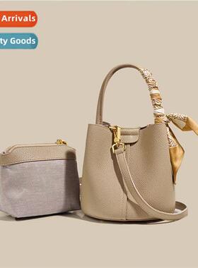 Bucket bag lear womens bag senior texture hbag commuter fema