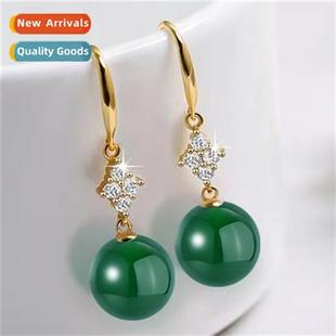 agate jadee carnelian Vintage for green earrings wom natural