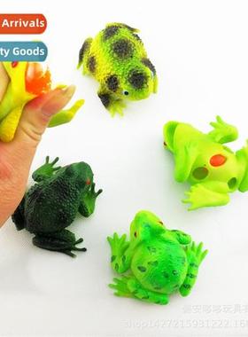 TPR st rubber venting toys colorful frog squeeze vom egg fro