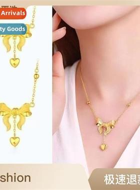 Bow tie necklace women collarbe chain anti-allergy Tanabata