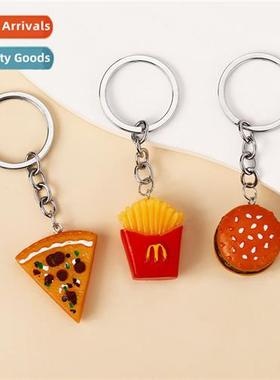 Europe and  Uned States creative small fries burger keychain