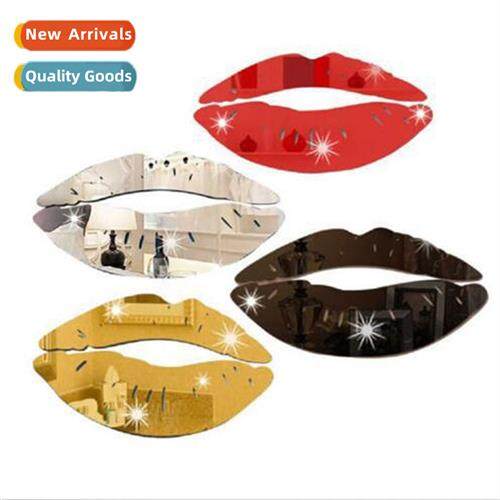Home Mirror Wall Stickers Acrylic Lips Home Decor DIY Decora