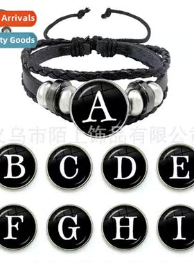 26 Letters Europunk PU Snap Bracelet Jewellery