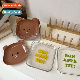 Korea ins wind cute carto bear fru plate multifunctial small