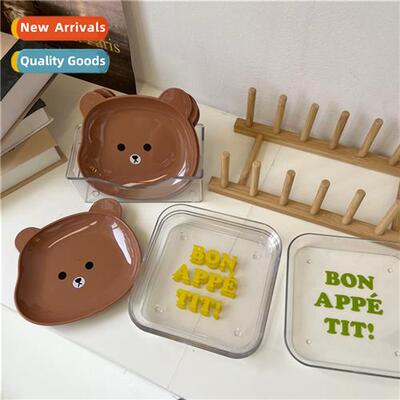 Korea ins wind cute carto bear fru plate multifunctial small