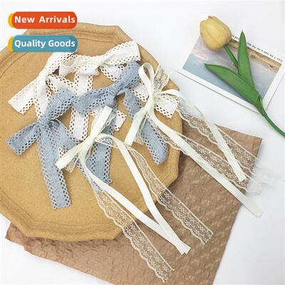Lace bow ribb hair clips female Korean versi  simple versati