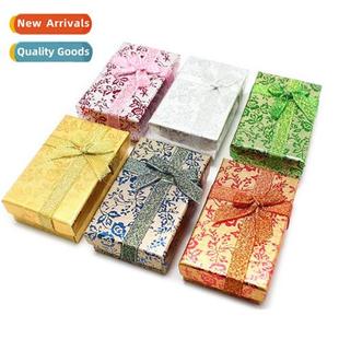 Necklace Jewelry Glossy Bow Box Set Ring Rose Small