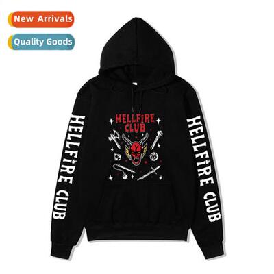 Stranger Things Seas 4 Hellfire Club Printed Sweatshirt Top