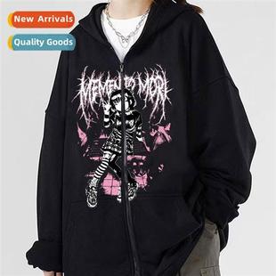 sweatshirt womens hoodie 2021 gothic style cute couple dark