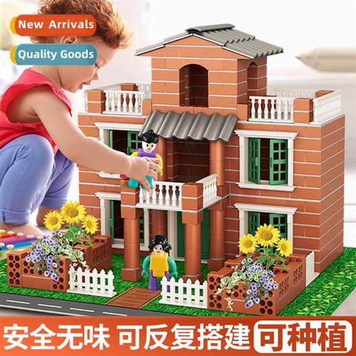 Mas building wall childrens toys hmade diy brick house cemen