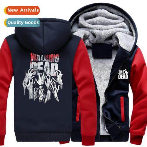 The Walking Dead Padded Thickened Zipper Coat Student Hooded