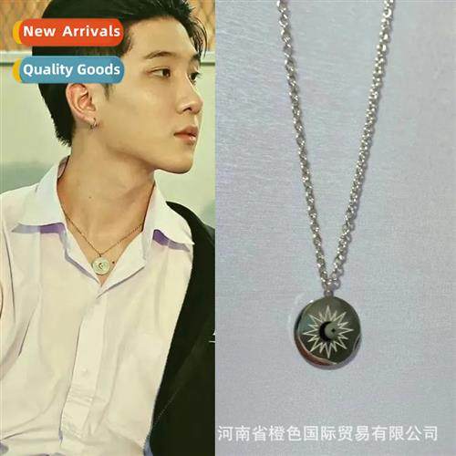 Thai drama love total eclipse round  necklace tanium steel n