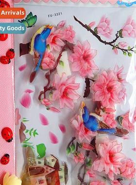 Plum three-dimensial wall stickers lscape painting wall stic