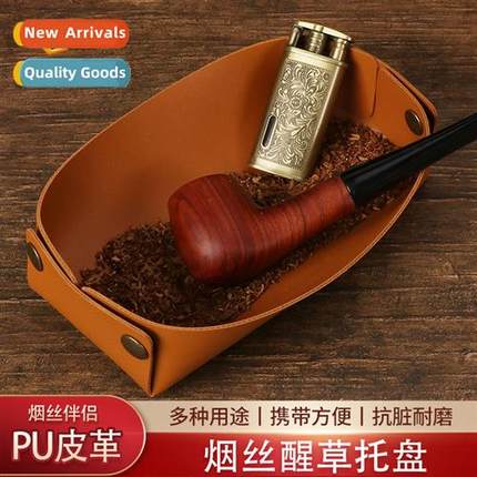 New Nordic Simple Style PU Lear Cigarette Wake Up Grass Tray