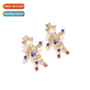 persalized fun alloy drilling scarecrow earrings temperament