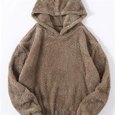 2023 Fall  Winter New Fluffy Rabb Ears Hooded Warm Sweater S
