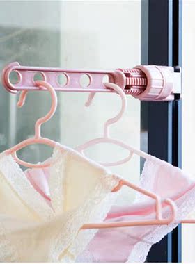 Indoor 5 holes plastic hanging clos rack window sill hanger