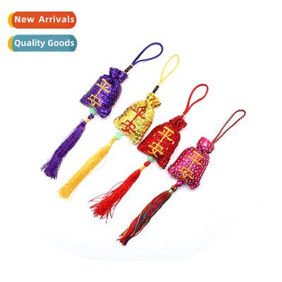 Sequins peace embroidery Crafts car pendant Herbal balm car