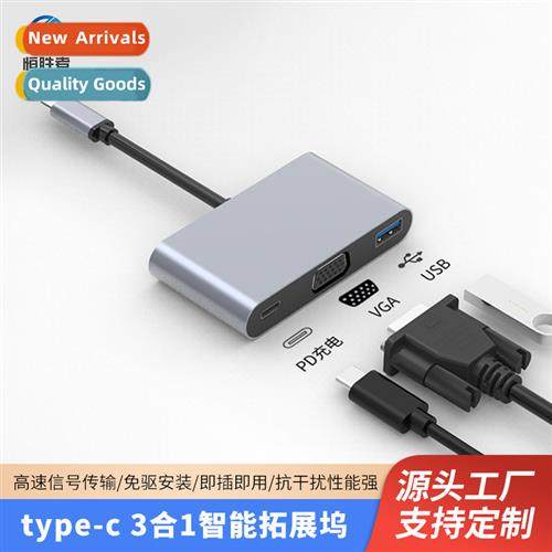 Type-C Docking Stati USB-C to VGA Cverter Phe Tablet PC Cnec